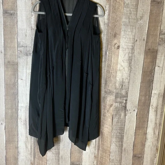 All Saints 100% Silk Zipper Front Little Black Dress - Picture 4 of 8